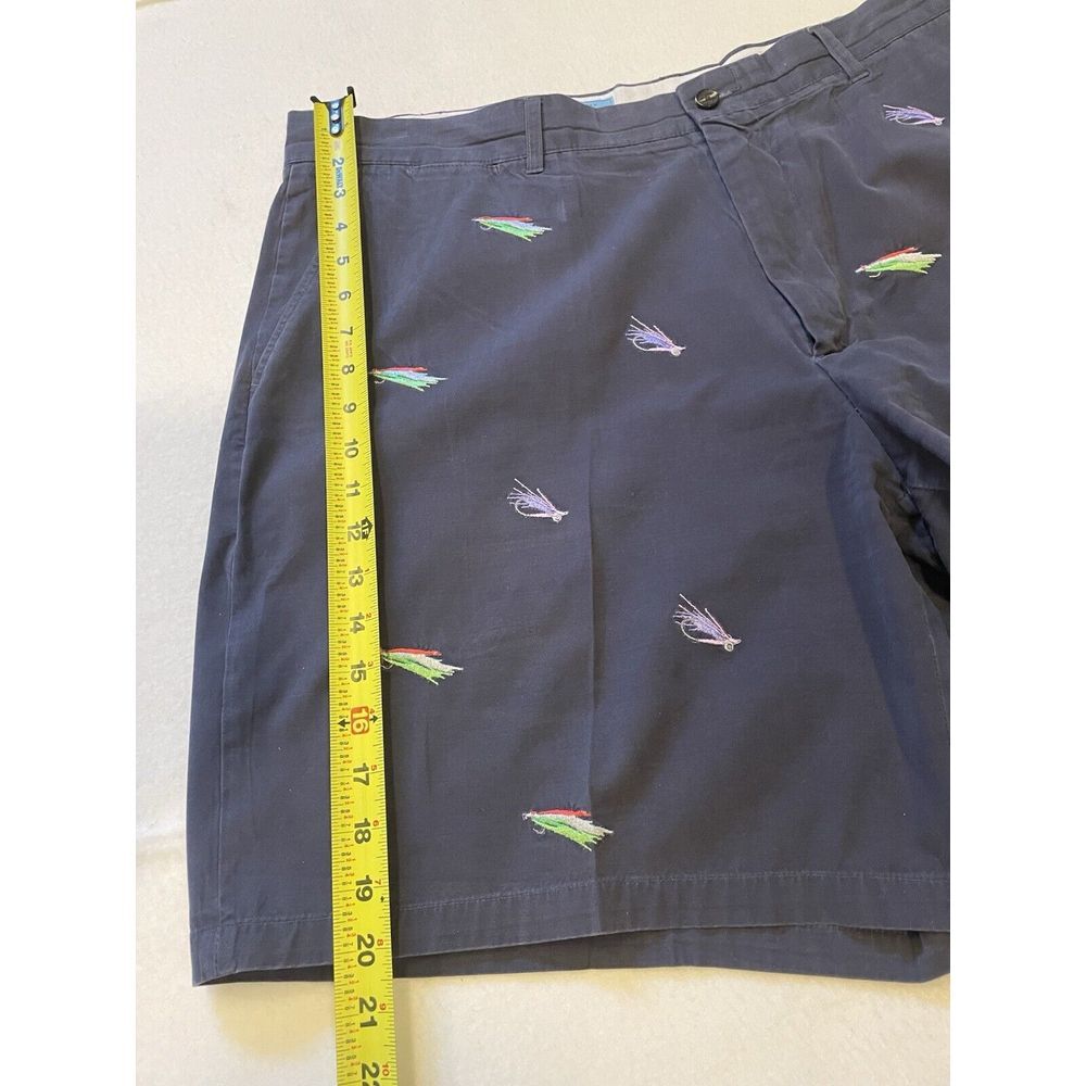 Castaway Nantucket Shorts Fly Fishing Lure Embroidered Blue Mens Size 42 Fish - Picture 10 of 12